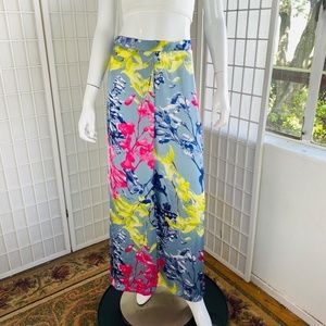 Vintage Vivian Tam multi color floral maxi skirt, 10.